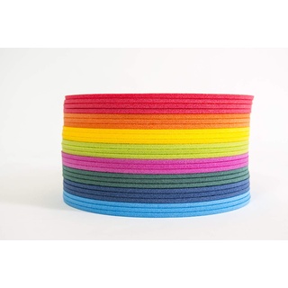 Yate Set 18 Stück Schaumstoff Sitzkissen Stuhlkissen OHNE Griff Kinder Sitzunterlage WASSERDICHT Rund 35 x 35cm Regenbogenfarben für Kindergarten, Schule - Stuhl Auflagen bunt für innen und außen