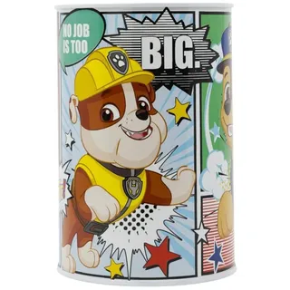 Stor Spardose für Kinder, Metall, Paw Patrol Comic