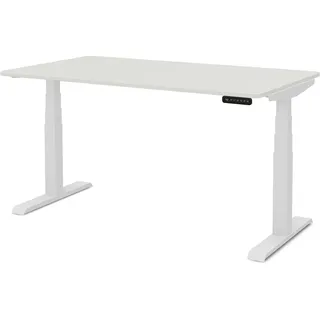 assmann büromöbel ASSMANN Elektrisch höhenverstellbarer Kinderschreibtisch JUNIOR Curved Weiß, Memoryfunktion, Kollisionsschutz, 2-fach-Motorik - Weiß