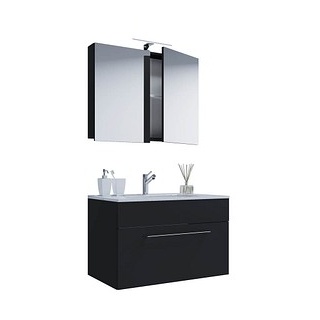 VCM my bath Badmöbel-Set Badinos 914815 schwarz 60,0 x 46,0 x 50,0 cm
