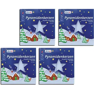 Ewa-Jeka Pyramidenkerzen 17x100 mm (72 Stück, Weiß)