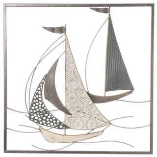finehomegarden Wanddekoobjekt Wandbild Segelschiff Maritim Wandobjekt Bild Metall 50x3x H50cm (1 St), Deko Wohnbereich Dekoration / Paket bunt