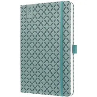 Sigel Wochenkalender 2026 A5 Hardcover, Gummiband, Stiftschlaufe, Einstecktasche, 174 Seiten, Buchkalender, Terminplaner Taschenkalender Jolie