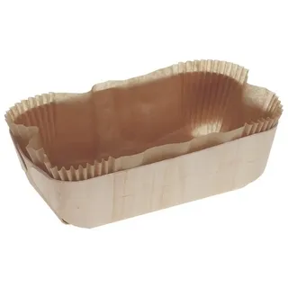 wisefood Backform Holzbackform inkl. Backpapier - 220x116x65mm - ca., (60-tlg) beige