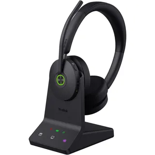 Yealink WH68 DECT & Bluetooth kabelloses Dual Headset schwarz