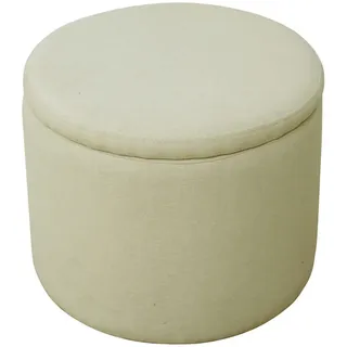 Svita Hocker mit Stauraum Kunststoff 44 x 35 x 44 cm Beige