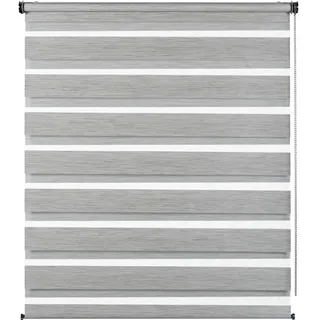 GARDINIA Doppelrollo de luxe 90 x 240 cm grau