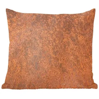 MuchoWow Dekokissen Rostdruck - Eisen - Orange - Braun, Zierkissen mit Kissenfüllung, Deko, Sofakissen, 50x50 cm bunt Quadratisch | 50 cm x 15 cm x 50 cm