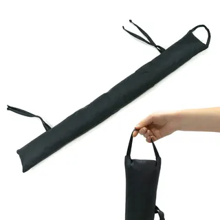 Bruni Windschlong – extra Schwerer Zugluftstopper für Türen bis zu 90 cm und Fenster, waschbar, Abriebfest, Tür-Windstopper aus 100% Recycling Material, Türschlange mit Innenhülle und Griff