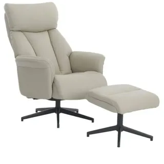 Happy Home Relaxsessel mit Hocker 76 x 109 x 86,5 cm Beige