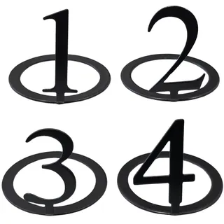 Kerzenringe Advent Zahlen 1–4 Schwarz Metall 2,8x2,7 cm – Adventskranz Zubehör modern für Stabkerzen – Adventkranz Weihnachten Deko modern