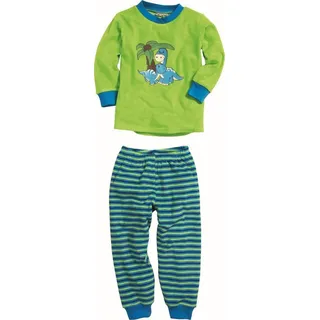 Playshoes Schlafanzug Frottee Dino Grün | Gr.: 86
