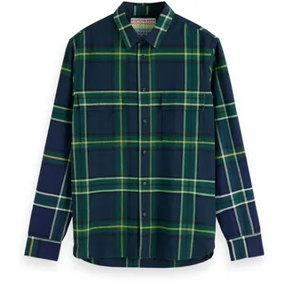 Scotch & Soda Herren Hemd Check Shirt 155155-0218 M - Green/Sun - M
