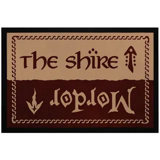 MoonWorks Fußmatte Fußmatte mit Spruch the Shire Mordor Türmatte für Film-Fans Fantasy, rechteckig schwarz