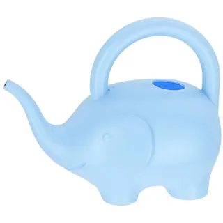 CEPEWA Gießkanne Gießkanne Elefant Kunststoff hellblau 24x20x12cm 1,5 L Kanne Kinder blau