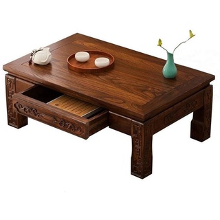 Beistelltische Couchtisch Holz Niedrig Tisch Antike Tatami Couchtisch Bay Fenster Kleine Couchtisch Einfache kleine Tabelle (Color : Brown, Size : 80 * 50 * 30cm)
