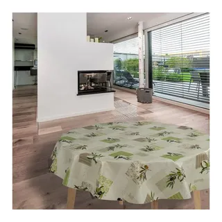 Laro Tischdecke Wachstuch Rund 140 cm Grün