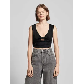 Crop Top mit Cut Out Modell 'JANY', Black, M