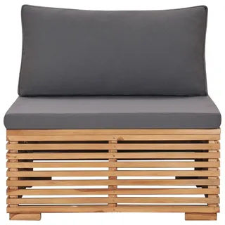 vidaXL Garten-Mittelsofa Loungesofa grau