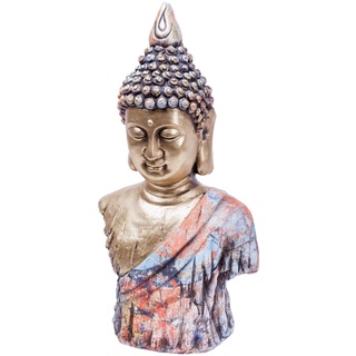 TrendLine Dekofigur Buddha 51 x 27 cm gold blau rot