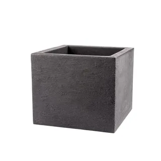BigDean Pflanzkübel 39 x 39 x 27 cm Anthrazit
