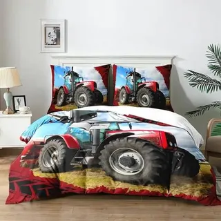 Bettwäsche-Set Traktor 140x200cm Mikrofaser 3-teilig