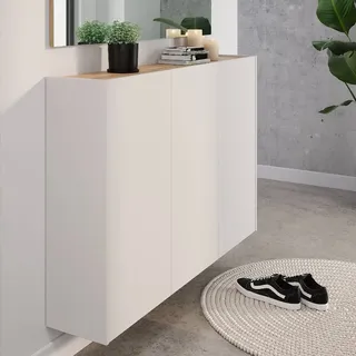 Hängeschrank Dielen Sideboard für die Wandmontage mit Drehtüren