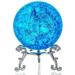 40 Mm Große, Rissige Kristallkugel Als Briefbeschwerer, Blaue Glaskugel, Feng-shui-kristallkugel Für Zuhause, Hochzeit, Büro Oder Aquarium.
