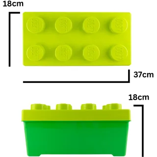 LEGO Aufbewahrungsbox 2-tlg.  Mittelgroß  Grün/Gelb