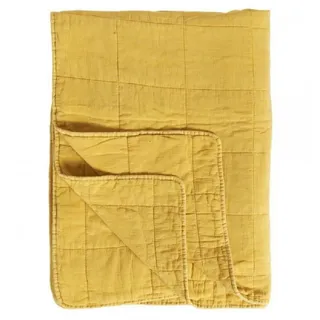 ib laursen Klassischer Quilt Bettüberwurf 130 x 180 cm Gelb