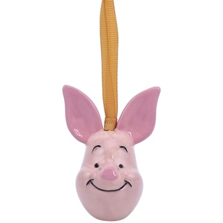 Disney Winnie The Pooh Hängender Baumschmuck – Ferkel – 7,4 cm x 4,8 cm x 5,7 cm – Ornament – Disney Weihnachtsbaumschmuck – Disney Geschenke für Erwachsene