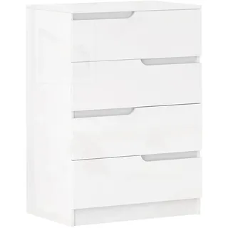 Homcom Schubladenkommode 60 x 85 x 40 cm Weiß