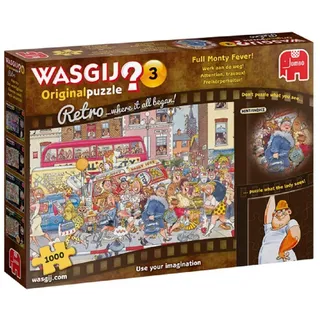 Jumbo Spiele Puzzle Wasgij Original Retro 3 Freikörperkultur! 1000 Teile Puzzle, 1000 Puzzleteile, Made in Europe bunt