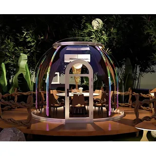 Moderne Robuster Pavillon für 6-8 Personen Luxuriöses Gartenpavillon Glasdome