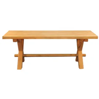 Gartentisch Rustikal 120 cm - Tisch für draußen aus Holz - Lärche und Douglasie - Naturbelassen - Gartenmöbel für den Außenbereich