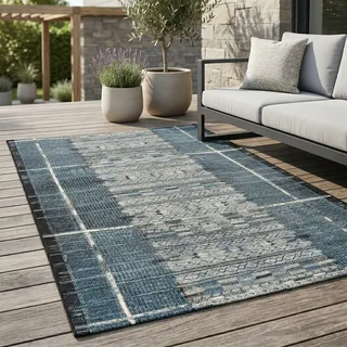 Gino Falcone Outdoor-Africa 38 Outdoor-Teppich 160 x 235 cm Blau