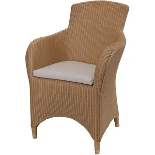 Korb-Outlet Loom Sessel Sydney Esszimmersessel Esszimmer Stuhl mit Armlehne Loomsessel mit Polster (Natur)
