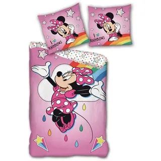 Disney Minnie Mouse Bettwäsche Minnie Mouse Bettwäsche Set – 140 x 200 cm aus 100% Mikrofaser
