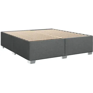 vidaXL Bettgestell ohne Matratze Dunkelgrau 180x200 cm Stoff