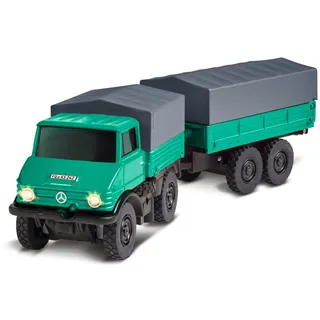 CARSON RC-Auto Mercedes-Benz Unimog Forst mit Hänger 2,4G RTR grau (500504165)