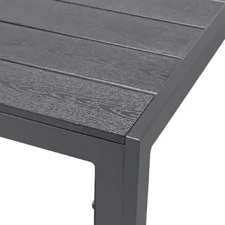 INDA-Exclusiv WPC Aluminium Gartentisch anthrazit / grau 160 x 90 x 74 cm