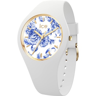 Ice-Watch - ICE blue White porcelain - Weiße Damenuhr mit Silikonarmband - 019227 (Medium)