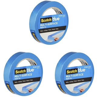 ScotchBlue Premium 2090 UK Abdeckband für Wände, Decken, Metall, Holz und Glas, blau, 24mm (Packung mit 3)