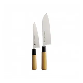 CHROMA Messer-Set Santoku + kleines Kochmesser (Spar-Set, 2-tlg)