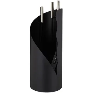 Kaminbesteck Kamingarnitur Ofenbesteck Kaminzubehör modern schwarz Kaminset