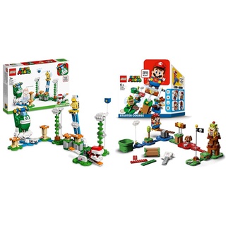 LEGO 71409 Super Mario Maxi-Spikes Wolken-Challenge – Erweiterungsset & 71360 Super Mario Abenteuer mit Mario – Starterset, interaktive Figur und BAU-Spielzeug