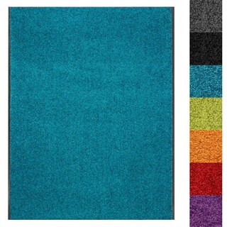 Fußmatte Use&Wash, Kubus, Rechteckig, Höhe: 8 mm, Schmutzfangmatte blau 200 cm x 150 cm x 8 mm