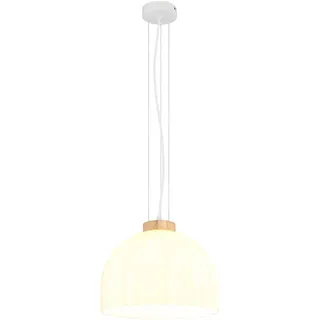 GLOBO Pendelleuchte 1-flg. E27 120 cm rund weiß matt/Glas