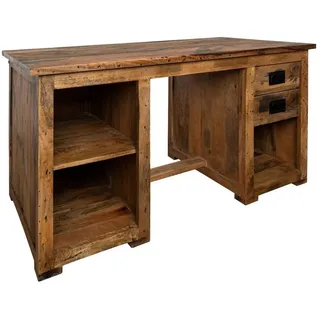 Massivmoebel24 Schreibtisch Mango natur lackiert