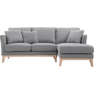 miliboo Ecksofa rechts skandinavisch Hellgrau OSLO